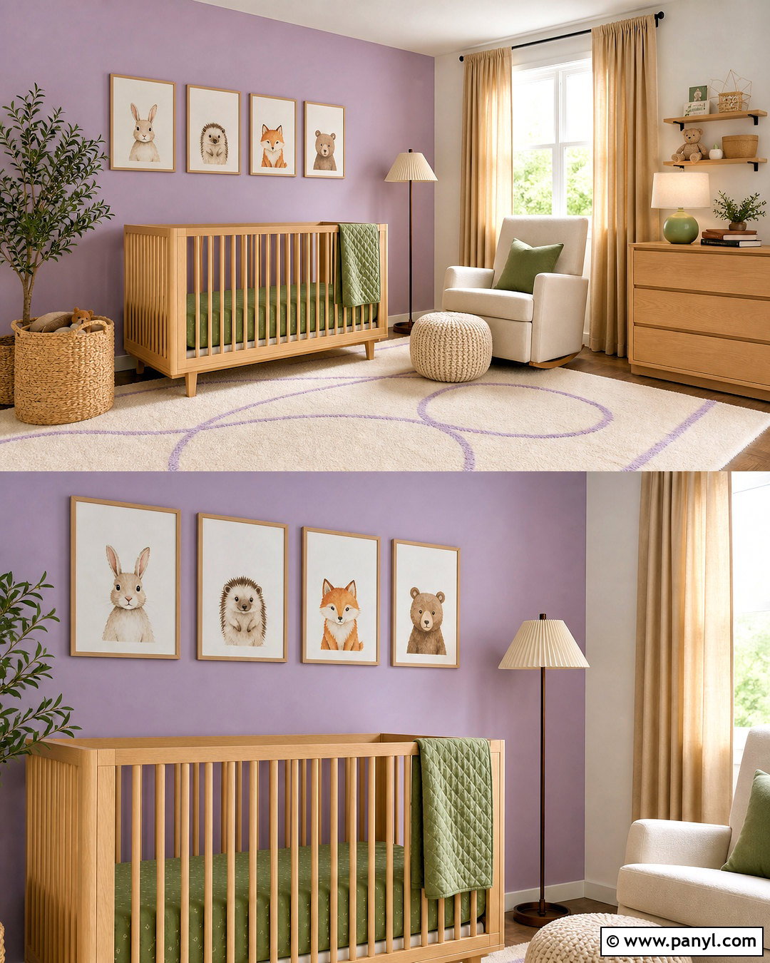 Purple Nursery Feature Wall - 20 purple feature wall ideas
