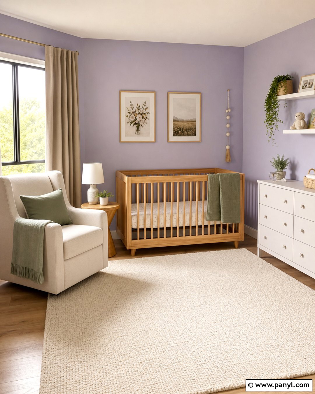 Purple Nursery Wall - 45 Purple Wall Ideas