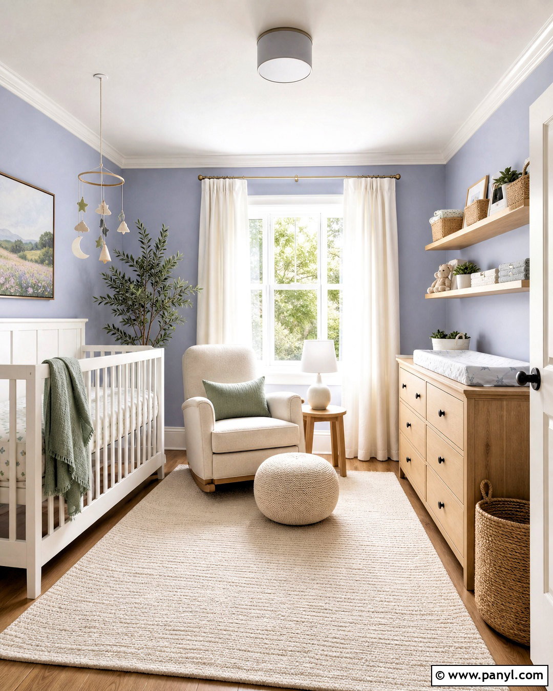 Purple Nursery With White Trim - 20 purple wall with white trim ideas