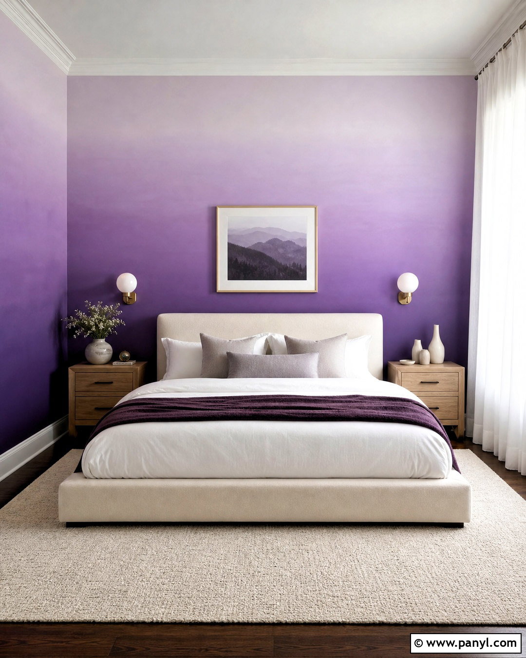 Purple Ombre Bedroom Walls - 20 purple room paint ideas