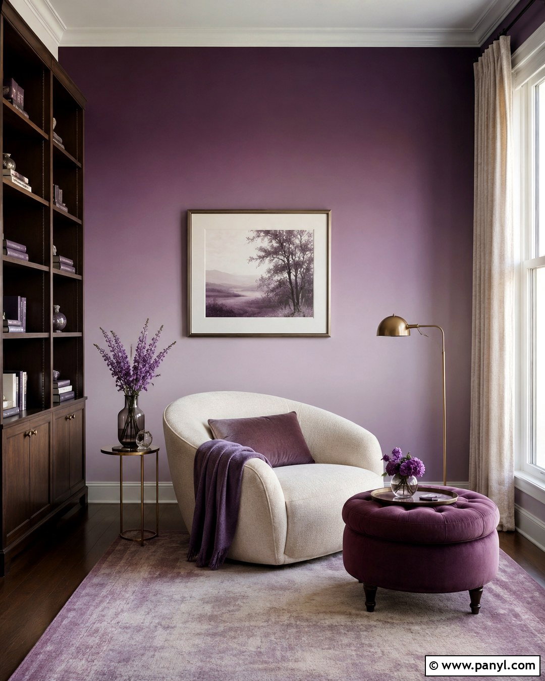 Purple Ombre Wall Reading Room - 20 How To Paint An Ombre Wall Ideas