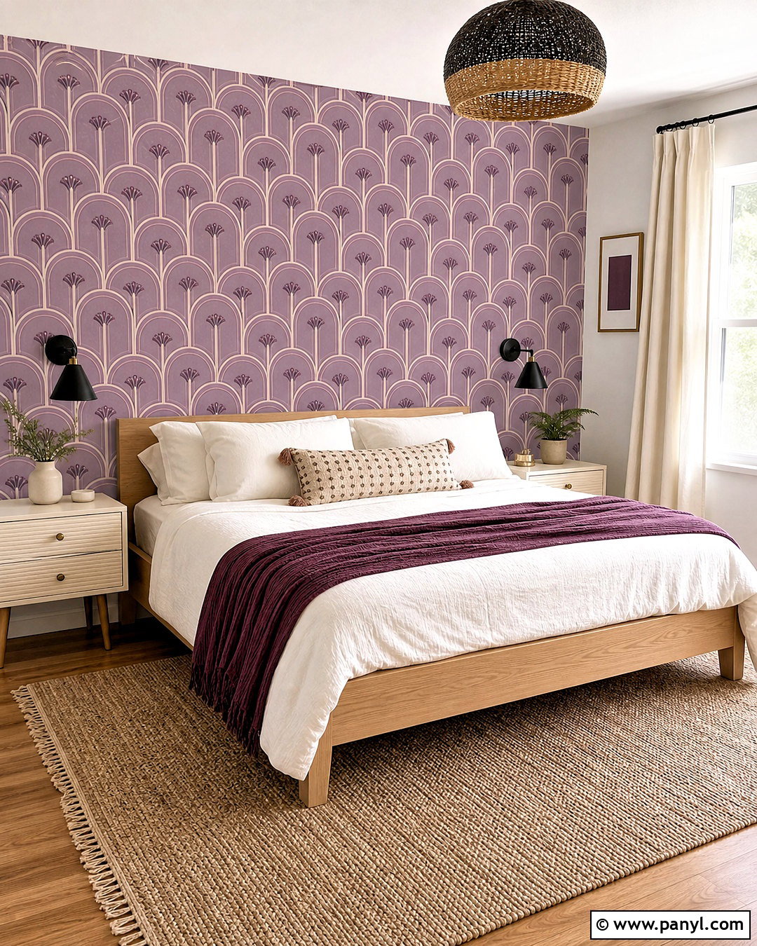 Purple Peel And Stick Wallpaper - 20 purple wall decor ideas
