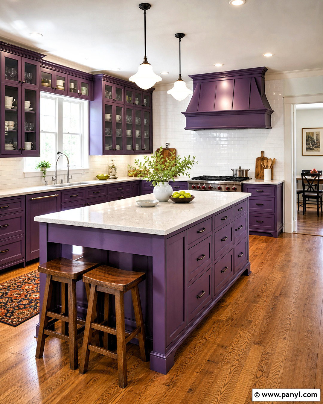Purple Shaker Kitchen - 20 purple kitchen designs