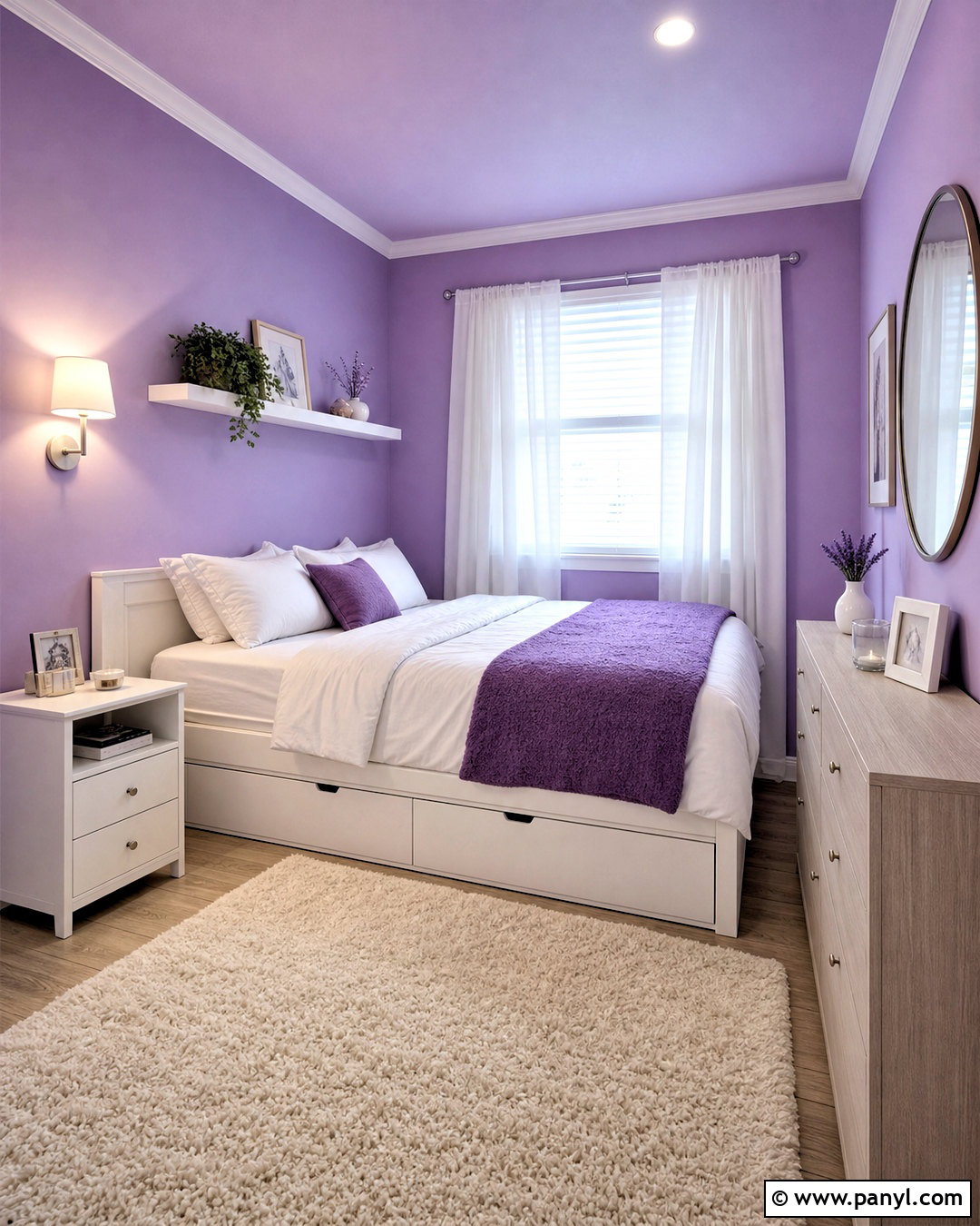 Purple Small Bedroom - 20 purple room inspo ideas