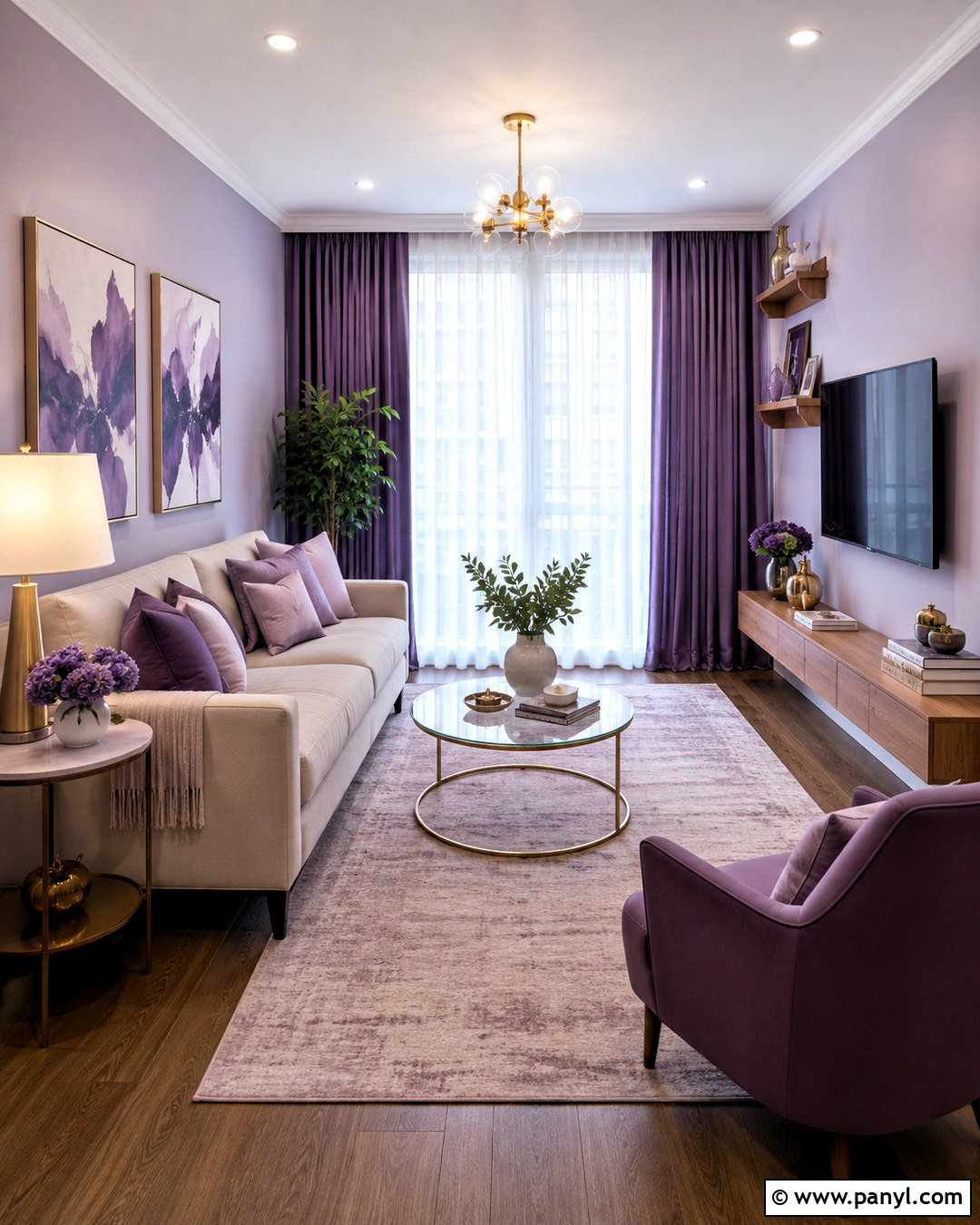 Purple Small Living Room - 20 purple interior design living room ideas