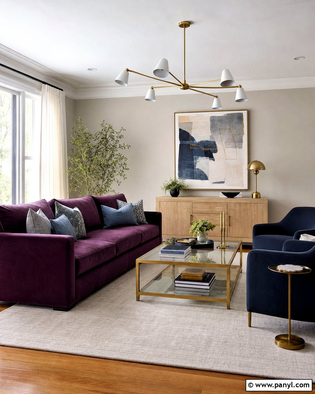 Purple Sofa With Navy Blue - 20 purple sofa living room ideas