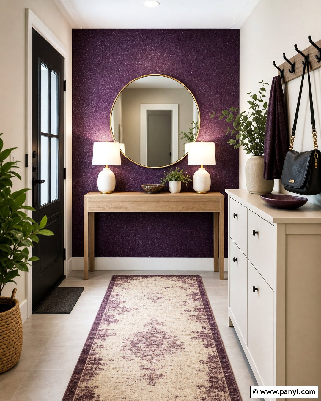 Purple Sparkle Entryway Wall - 20 Purple Sparkle Paint For Walls