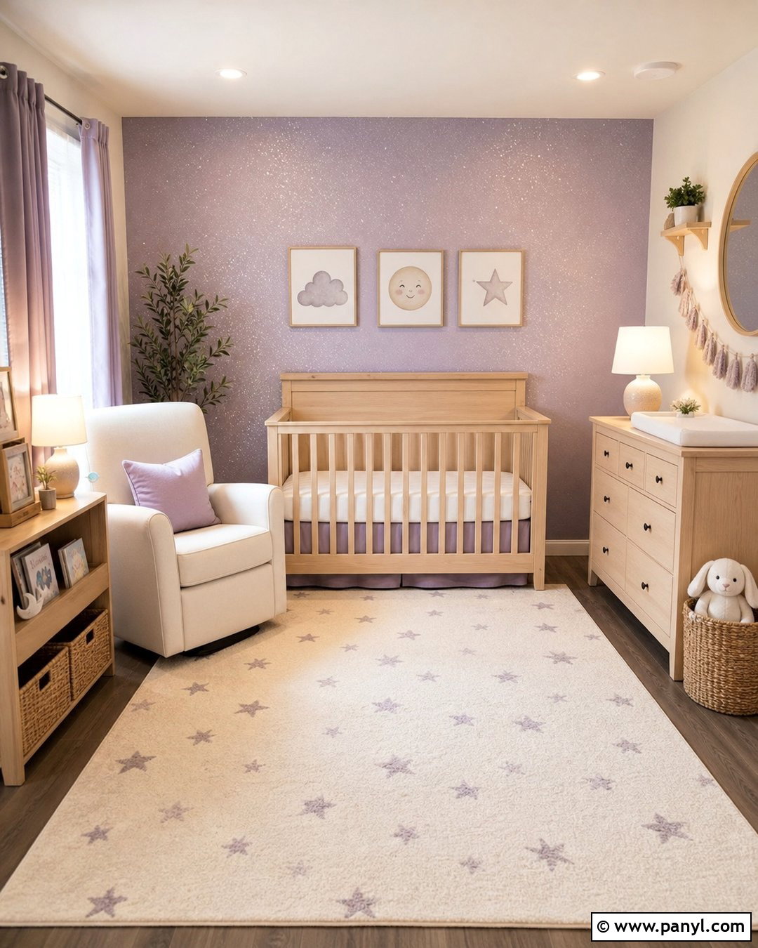 Purple Sparkle Nursery Wall - 20 Purple Sparkle Paint For Walls