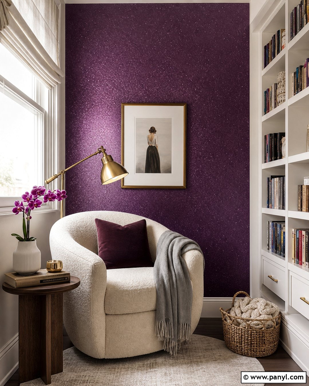 Purple Sparkle Reading Nook Wall - 20 Purple Sparkle Paint For Walls