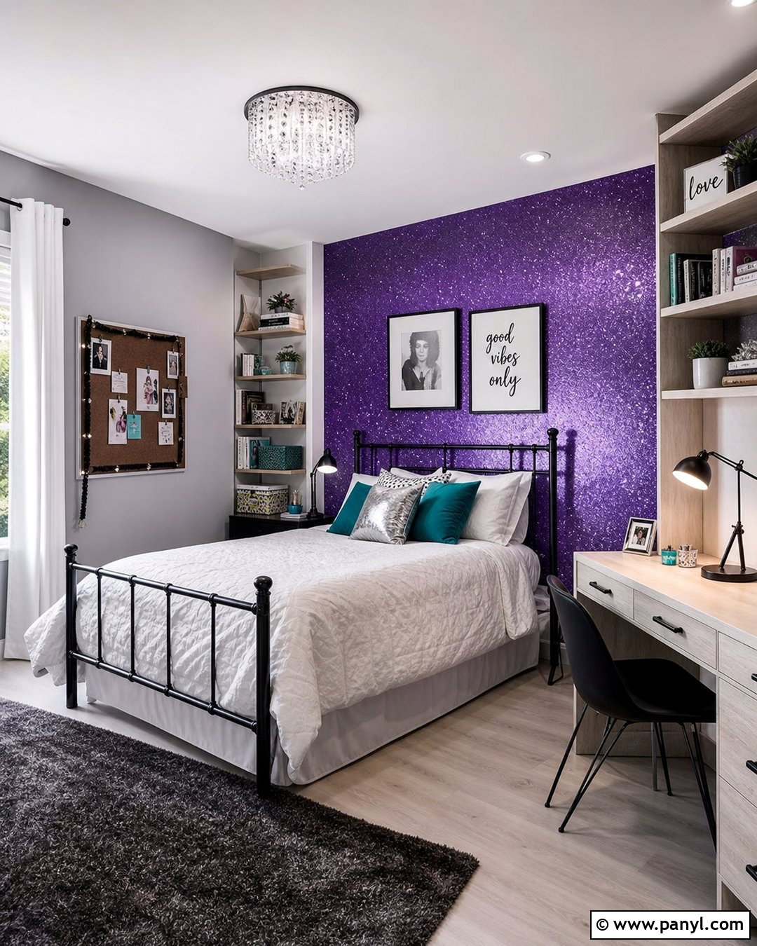 Purple Sparkle Teen Bedroom Walls - 20 Purple Sparkle Paint For Walls