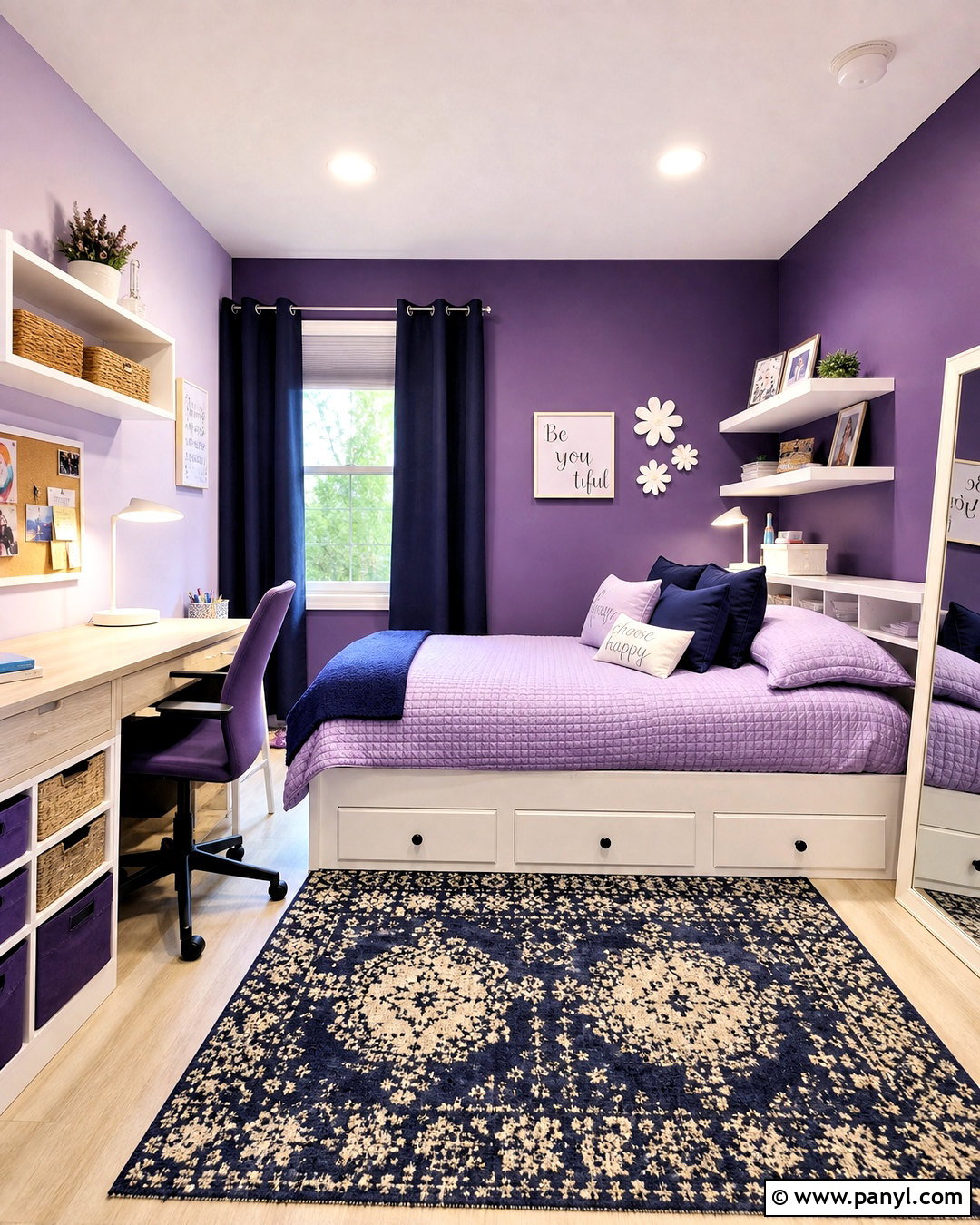 Purple Teen Bedroom - 20 purple room design ideas