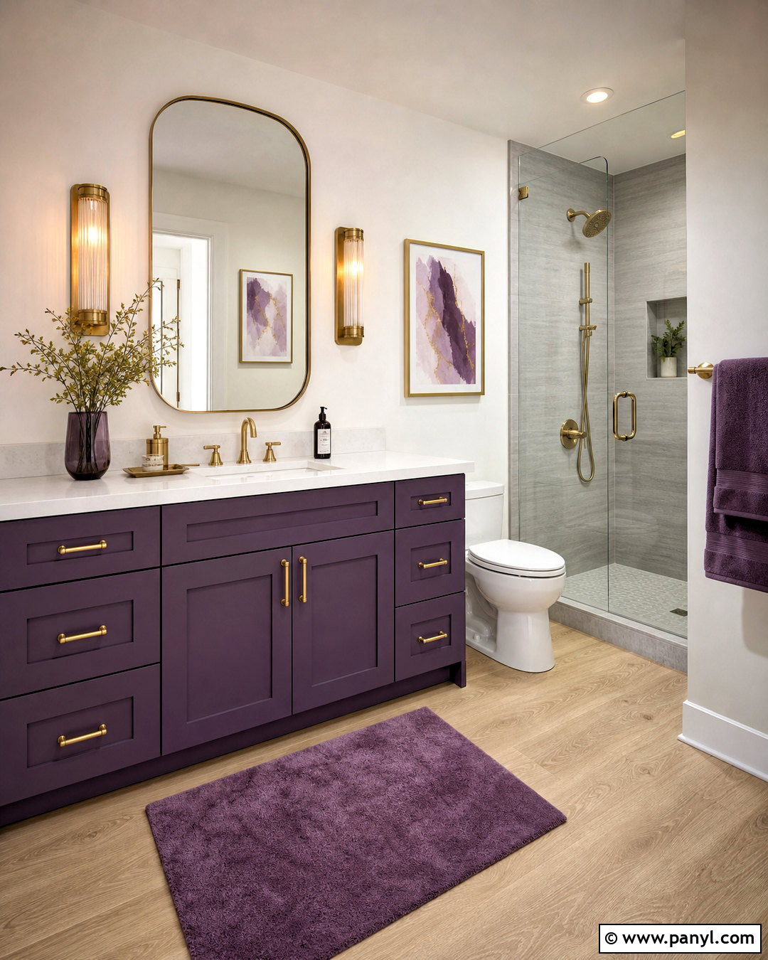 Purple Vanity Bathroom - 20 purple bathroom aesthetic ideas