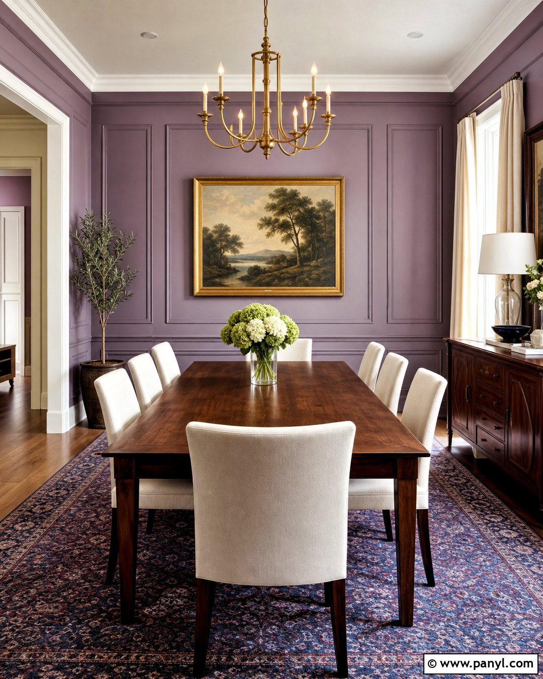 Purple Wall Molding - 20 purple wall decor ideas