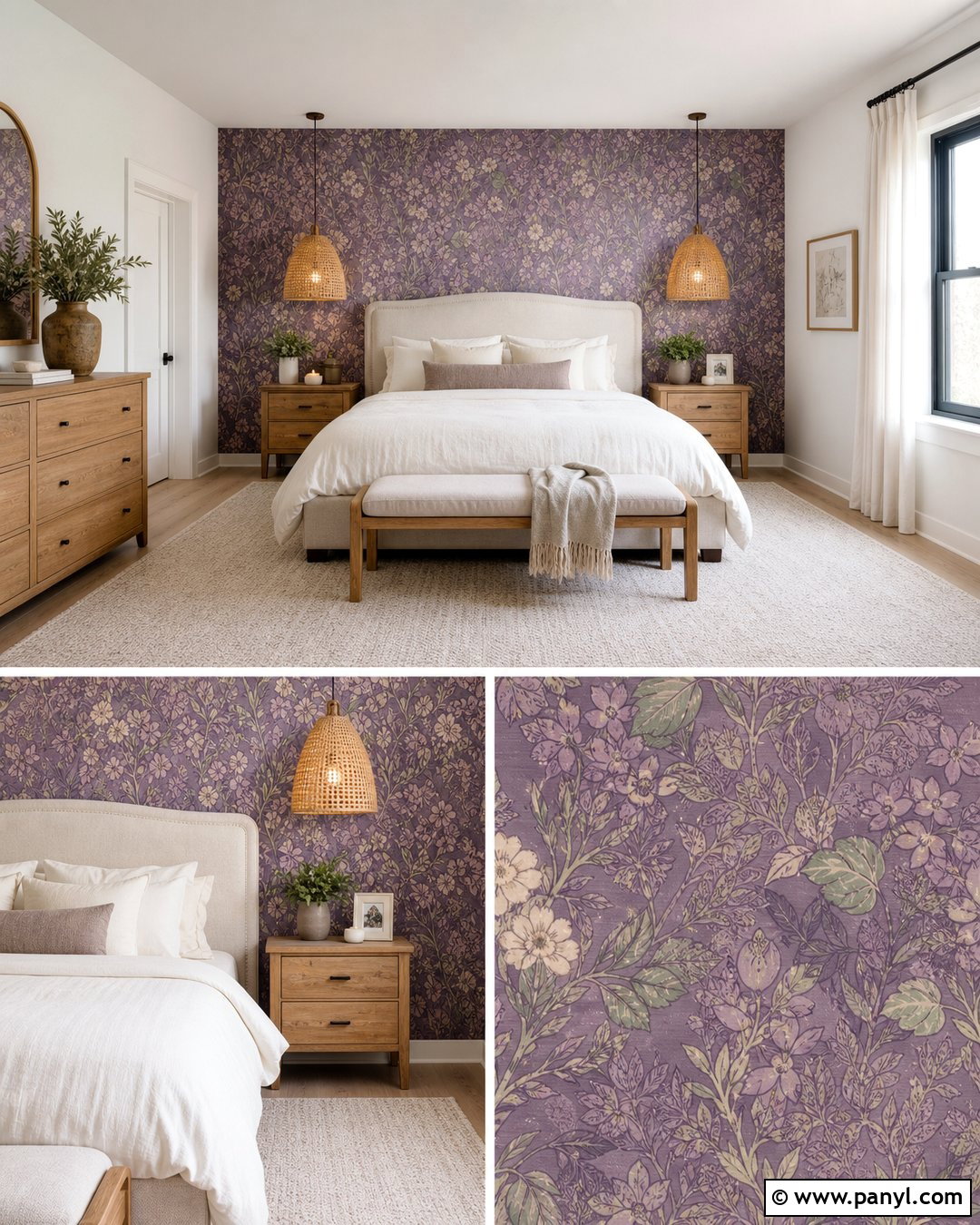 Purple Wallpaper Accent Wall Bedroom - 20 How To Style A Purple Accent Wall Ideas