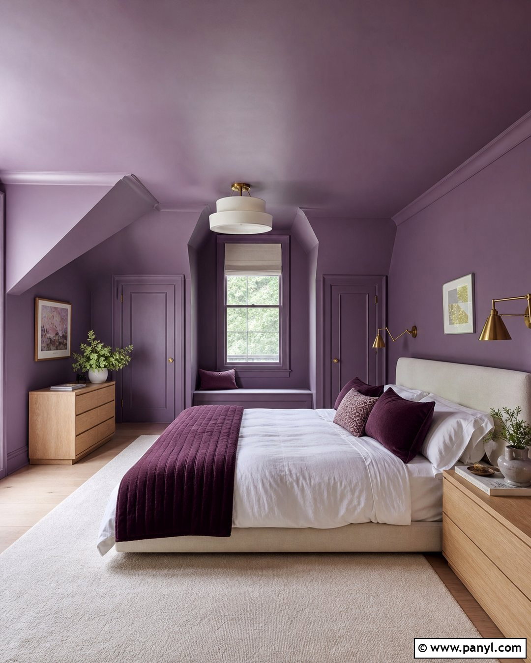 Purple Walls And Ceiling - 45 Purple Wall Ideas
