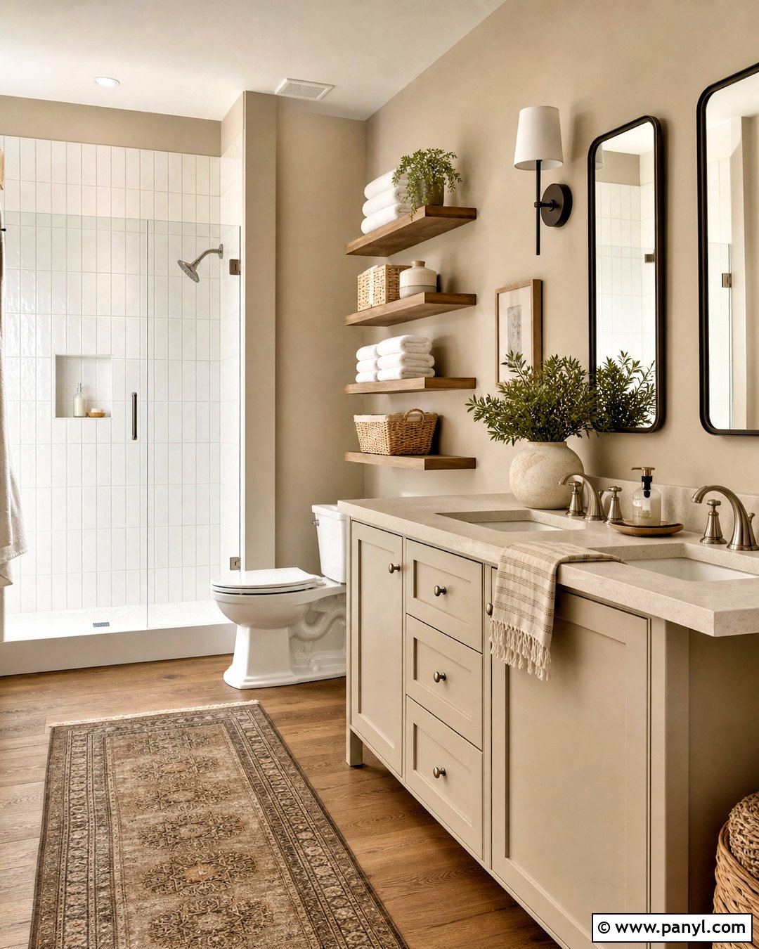 Putty Beige Farmhouse Bathroom - 20 farmhouse bathroom paint colors