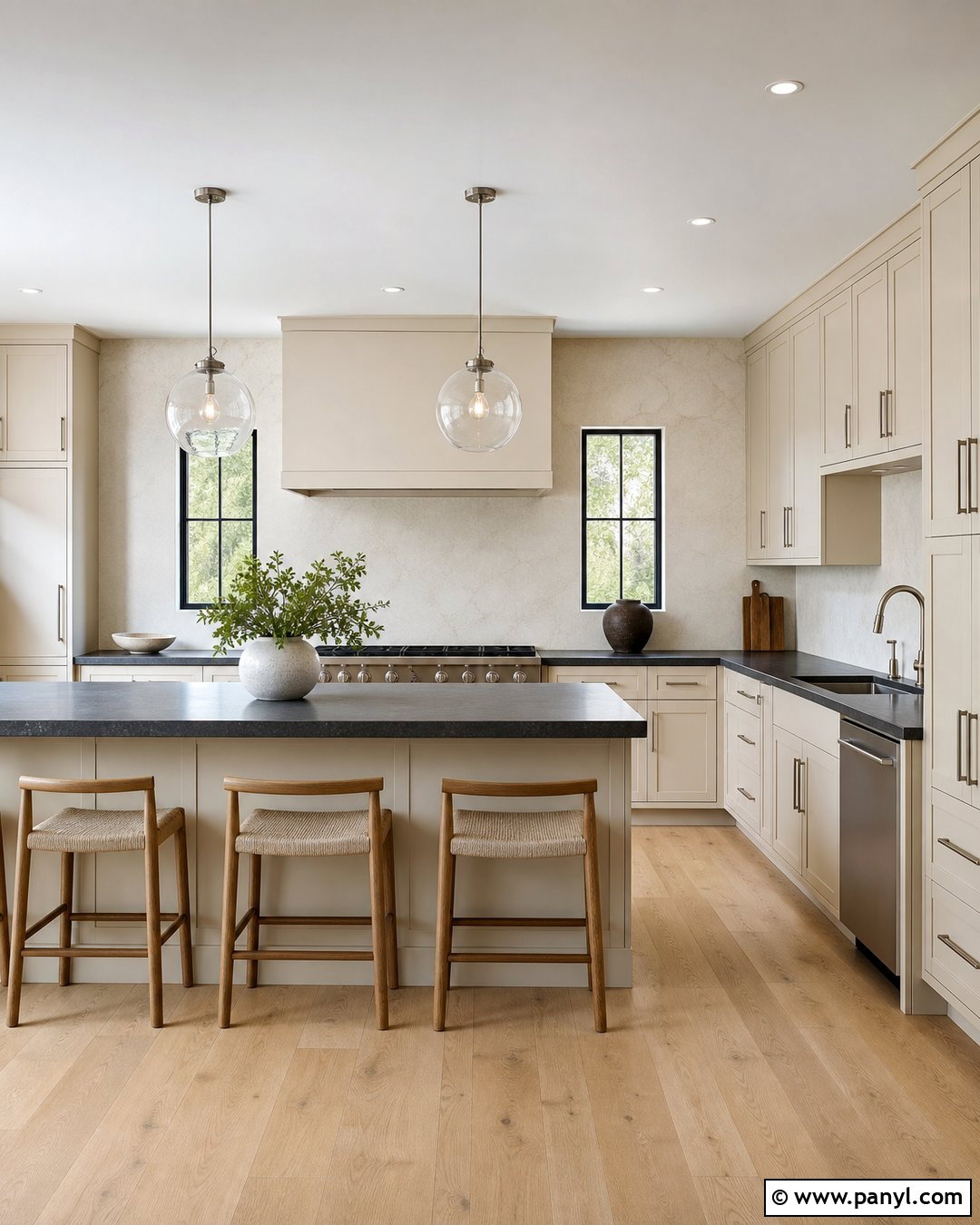 Putty Beige Kitchen Cabinets With Dark Countertops - 20 Kitchen Cabinet Paint Colors With Dark Countertops