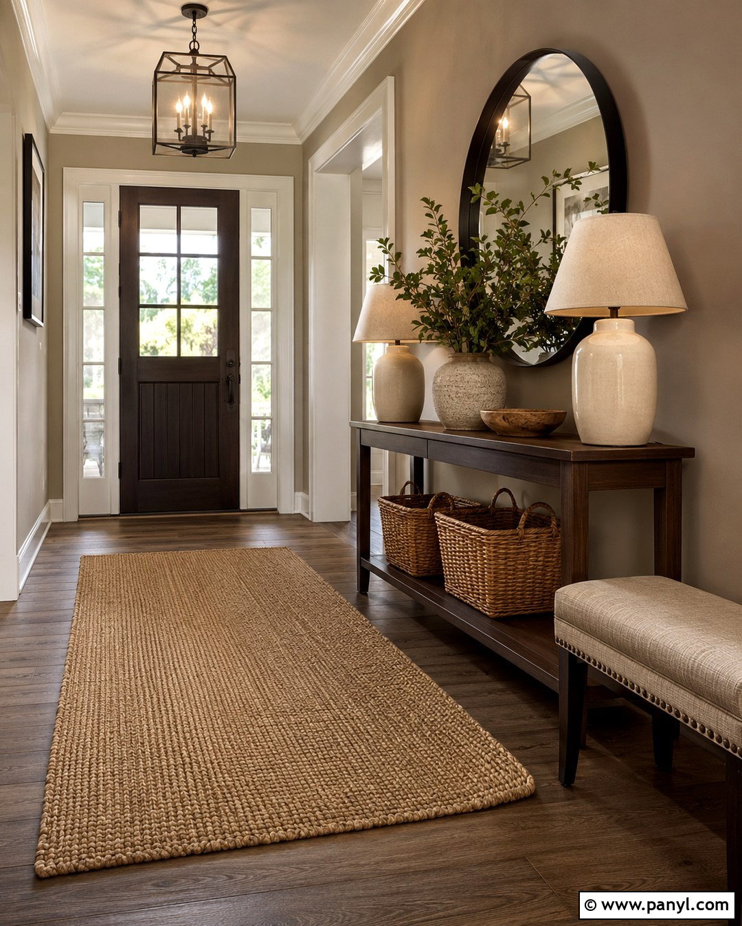 Putty Brown Grey Entryway - 20 Brown Grey Wall Color Ideas