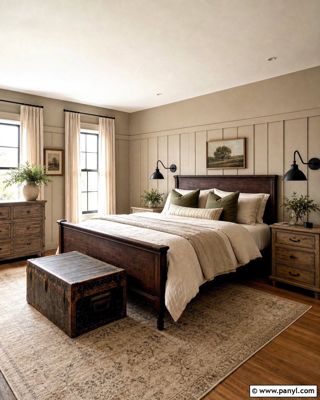 Putty Farmhouse Bedroom - 20 farmhouse bedroom paint colors