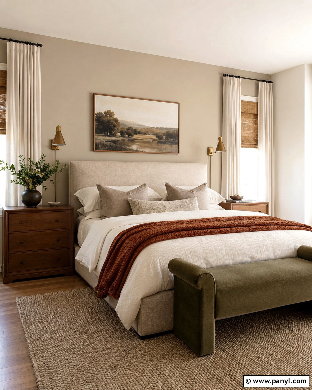 Putty Walls In A Cozy Bedroom - 20 Putty Wall Color Ideas
