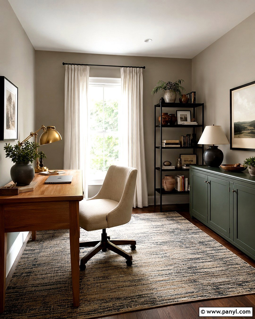 Putty Walls In A Home Office - 20 Putty Wall Color Ideas