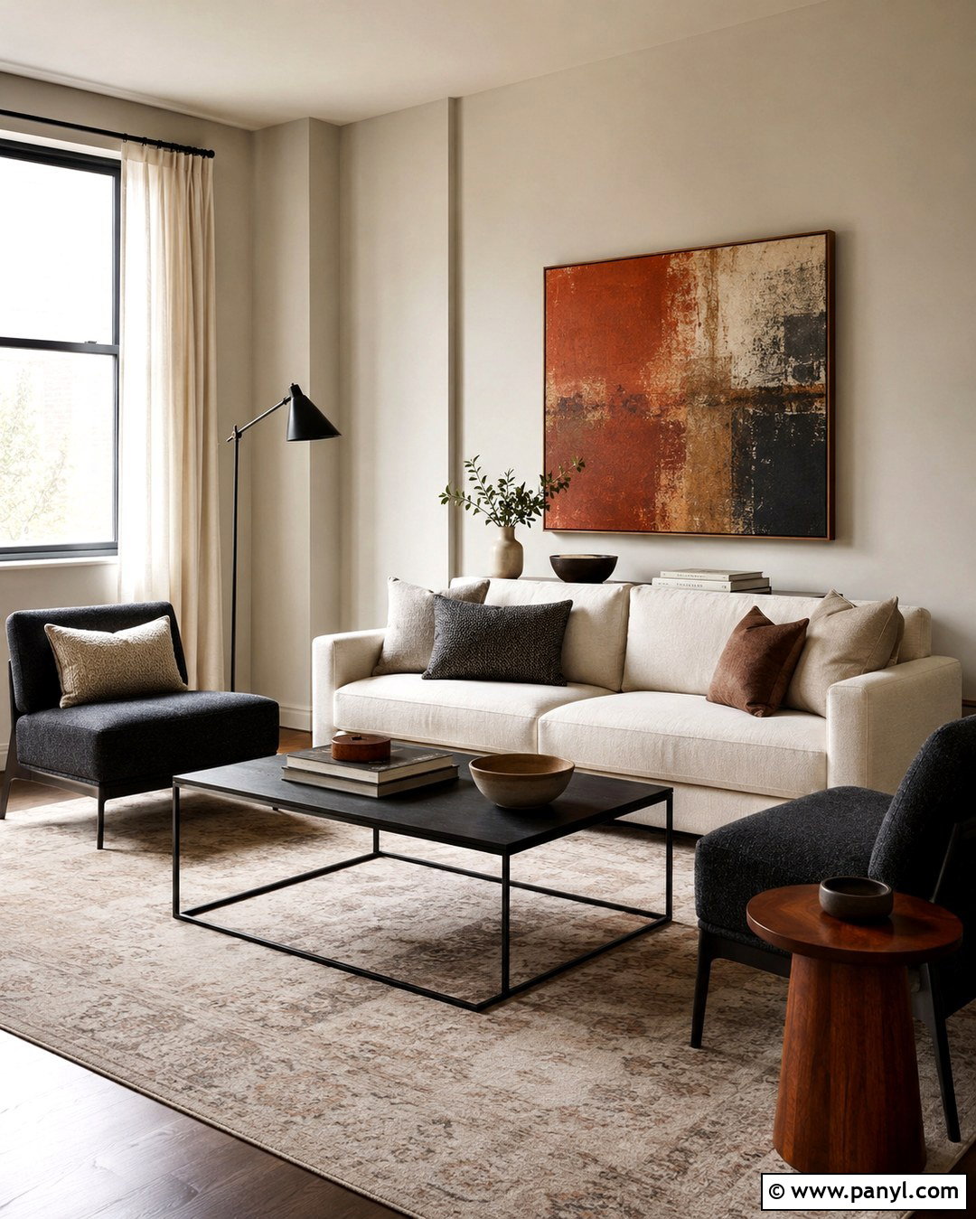 Putty Walls With Black Accents - 20 Putty Wall Color Ideas