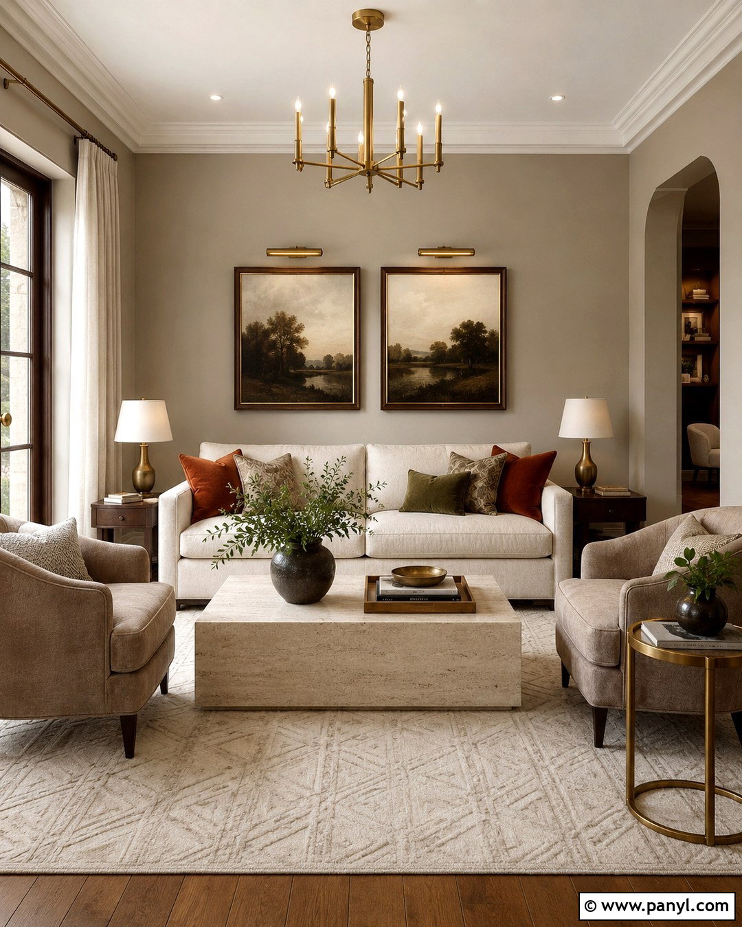 Putty Walls With Brass Accents - 20 Putty Wall Color Ideas