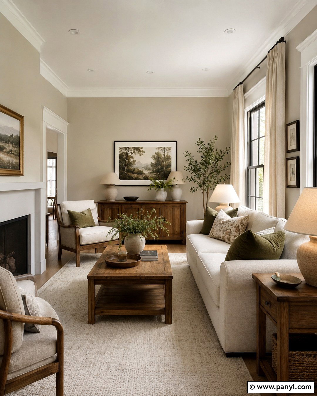 Putty Walls With Warm White Trim - 20 Putty Wall Color Ideas