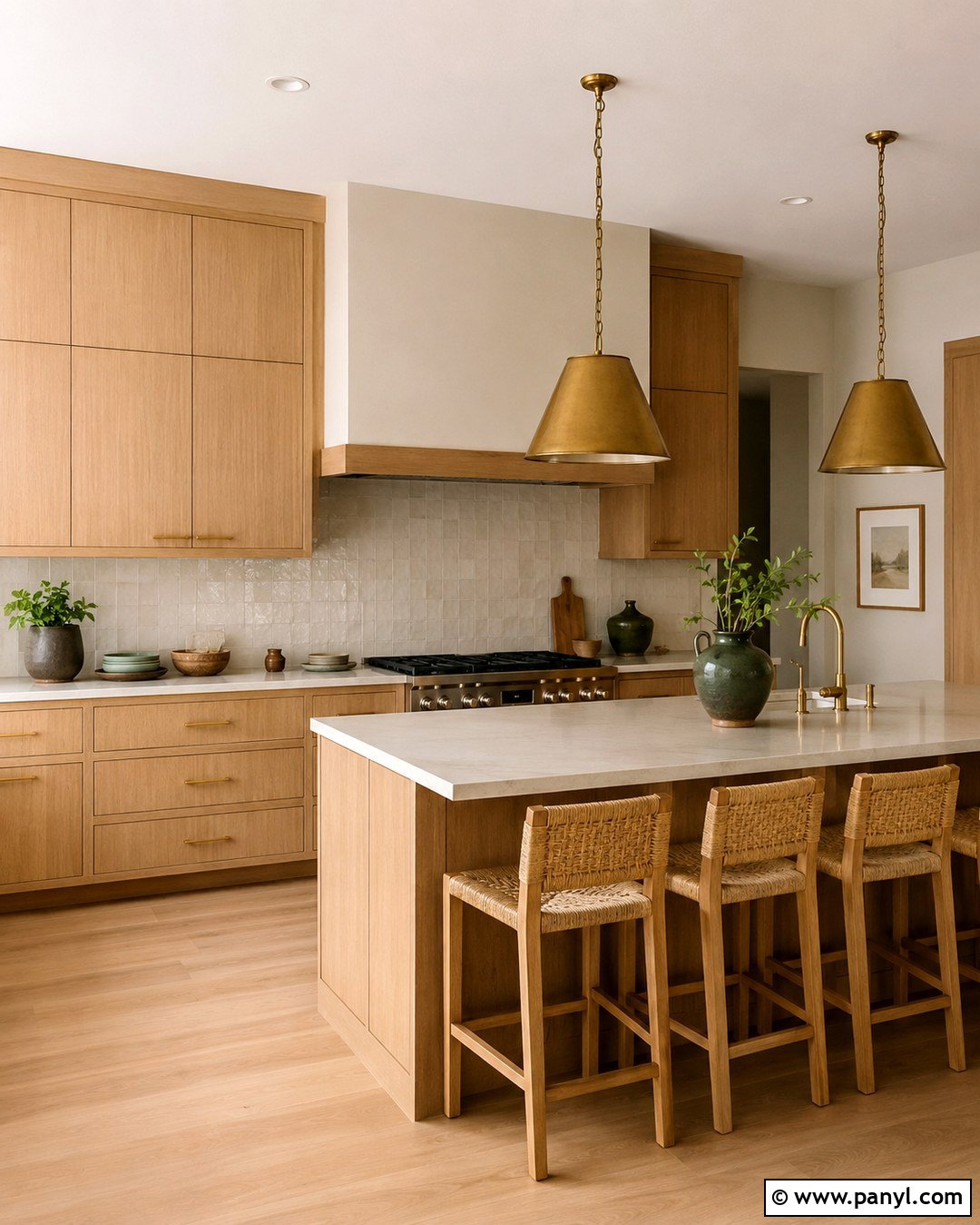 Putty Walls With White Oak Kitchen Cabinets - 20 Putty Wall Color Ideas