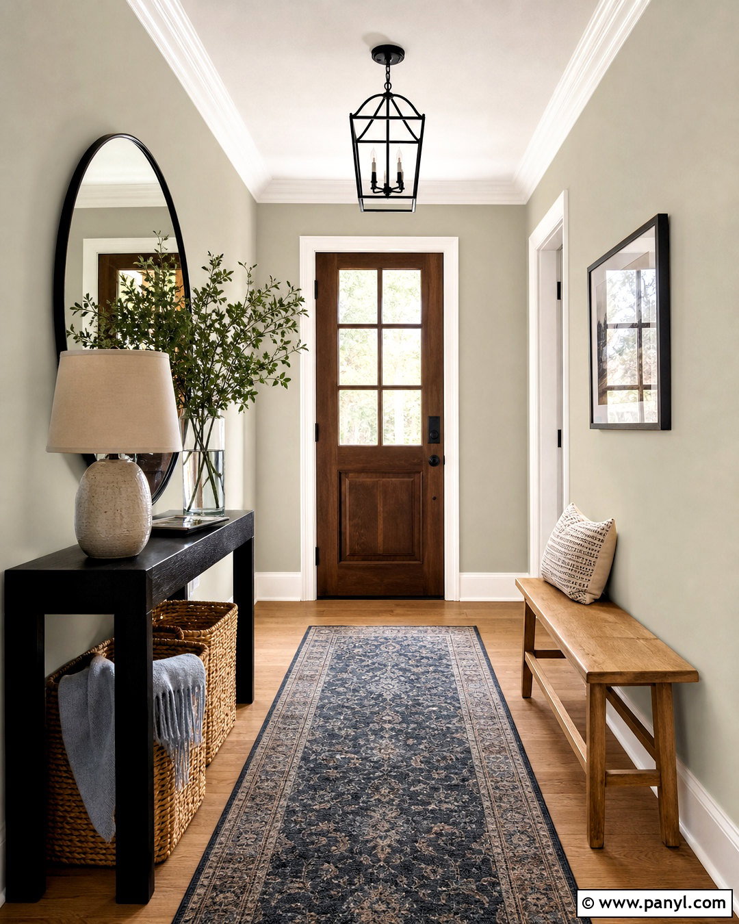 Quiet Moments Entryway With Black Accents - 20 quiet moments benjamin moore ideas