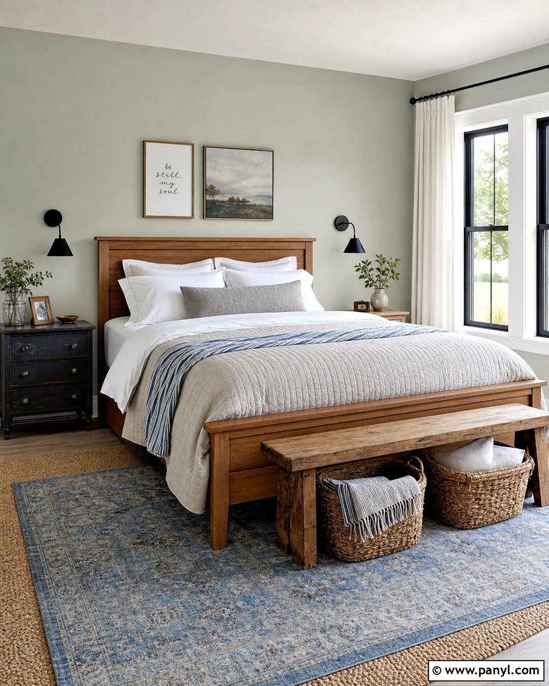 Quiet Moments Farmhouse Bedroom - 20 quiet moments benjamin moore ideas