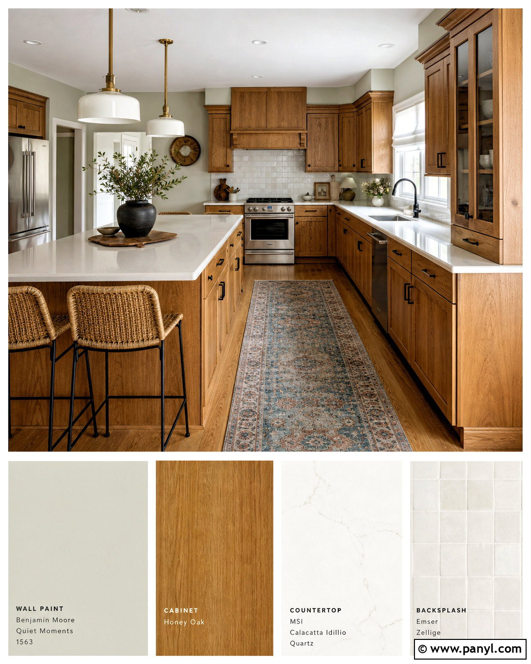Quiet Moments Kitchen Walls With Wood Cabinets - 20 quiet moments benjamin moore ideas