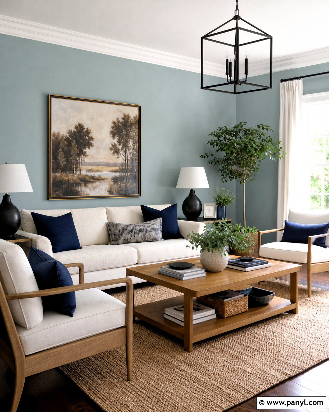 Quiet Moments Living Room With White Oak - 20 quiet moments benjamin moore ideas