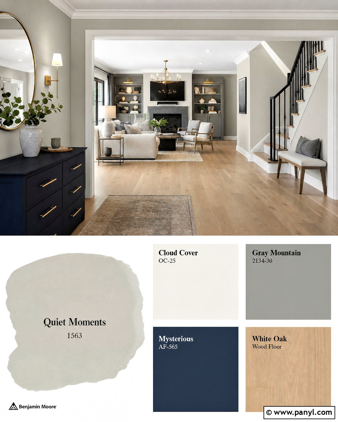 Quiet Moments Whole House Color Palette - 20 quiet moments benjamin moore ideas