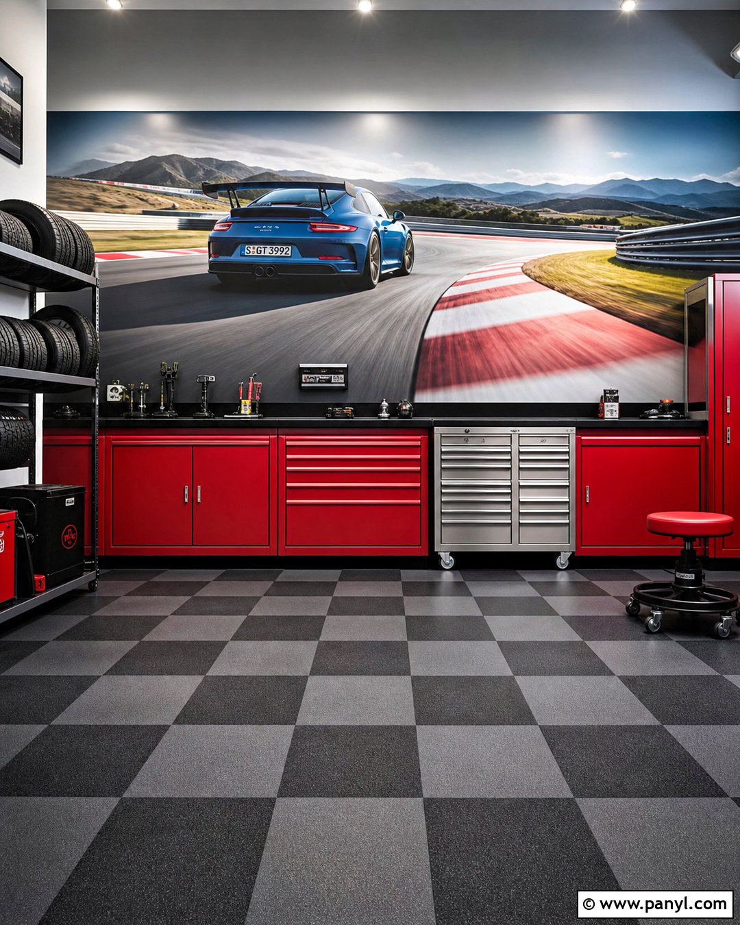 Race Car Garage Wallpaper - 20 garage wallpaper ideas