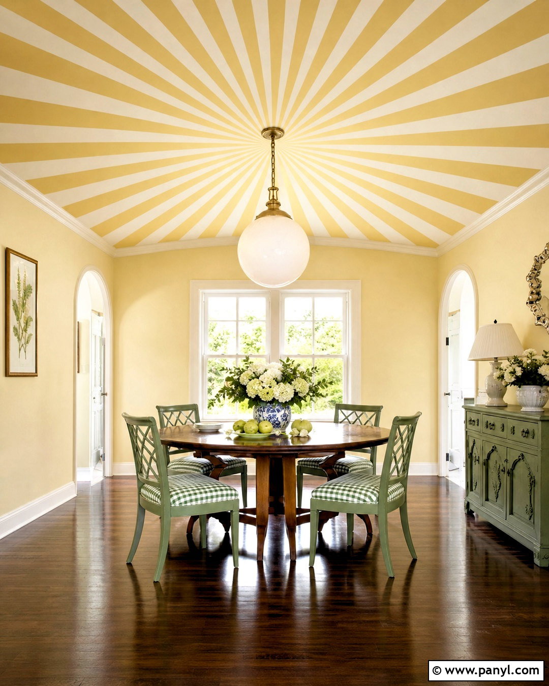 Radiating Striped Ceiling - 20 striped ceiling ideas