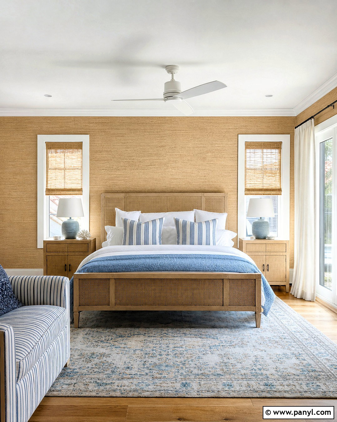 Raffia Textured Wallpaper Coastal Bedroom - 20 textured wallpaper ideas