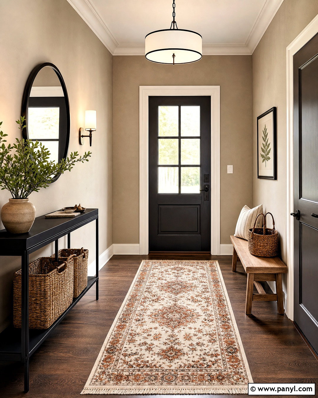 Rag Rolled Entryway Walls - 20 faux painting walls