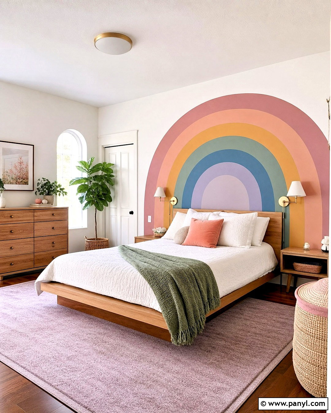 Rainbow Arch Bedroom - 20 rainbow themed bedroom ideas