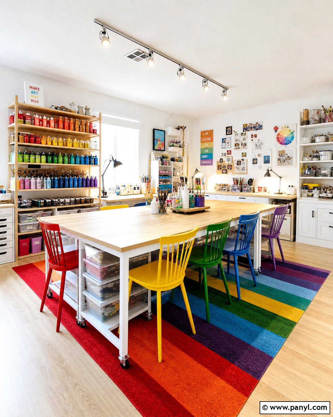 Rainbow Art Studio - 20 rainbow room aesthetic ideas