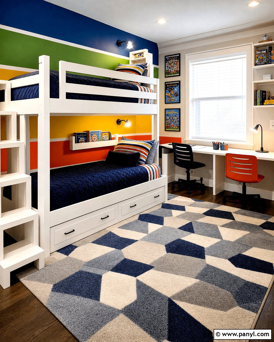 Rainbow Bunk Bed Boys Room - 20 rainbow boys room ideas