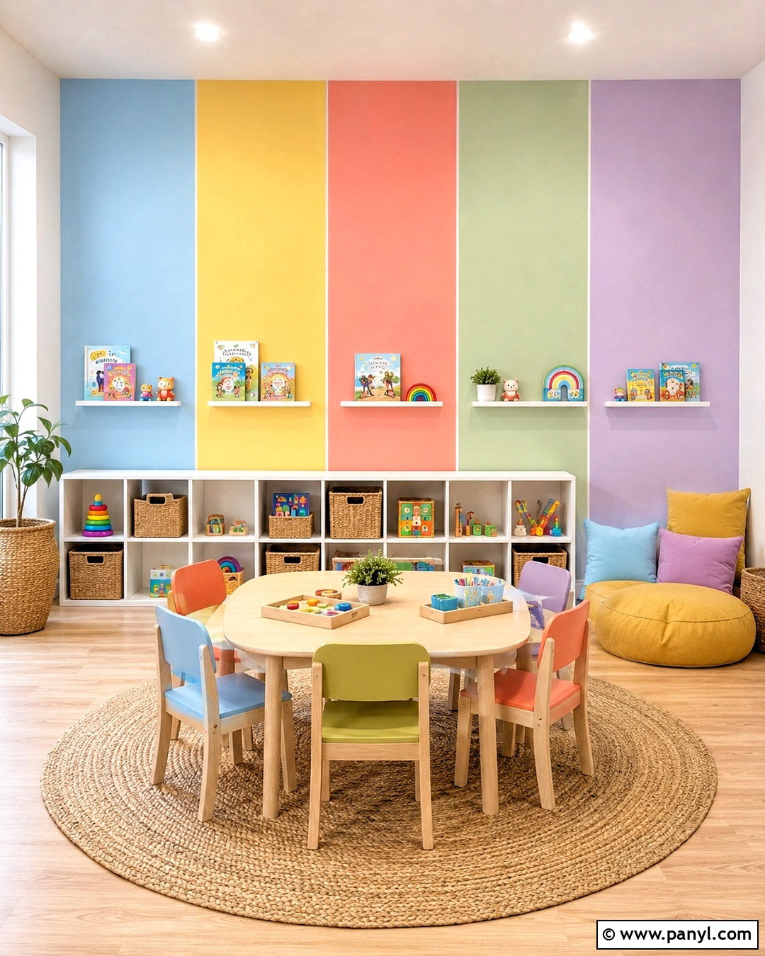 Rainbow Color Block Wall - 20 colour block walls