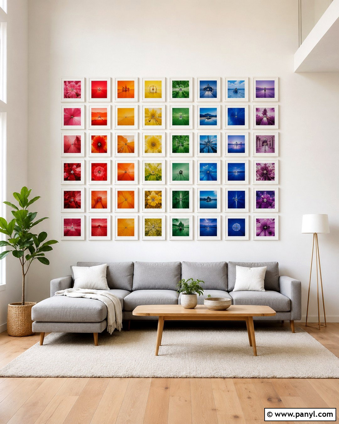 Rainbow Gallery Wall Photos - 20 Gallery Wall Color Photos