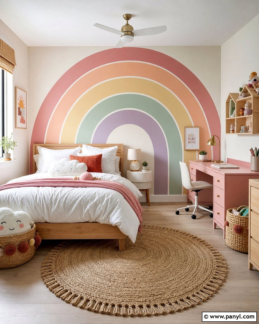 Rainbow Girls Room Accent Wall - 25 Accent Wall For Girls Room Ideas