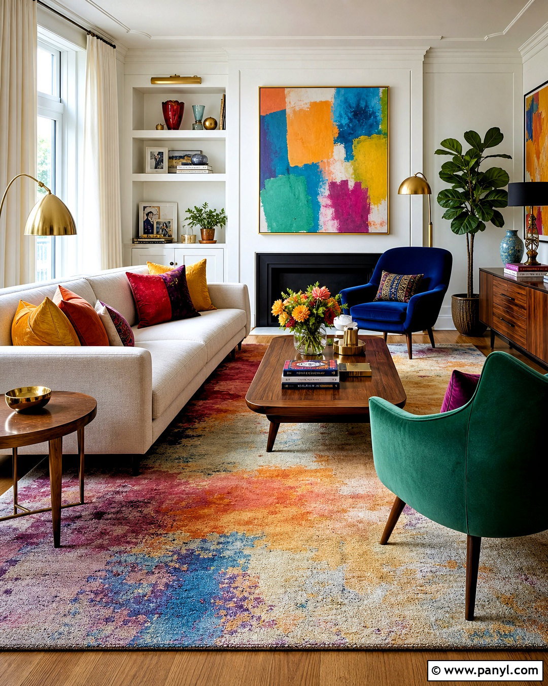 Rainbow Living Room - 20 rainbow room aesthetic ideas