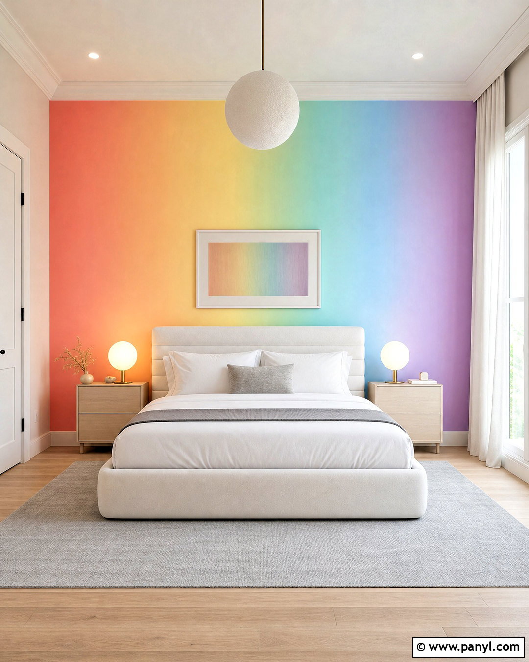 Rainbow Ombre Wall Bedroom - 20 rainbow wall painting ideas