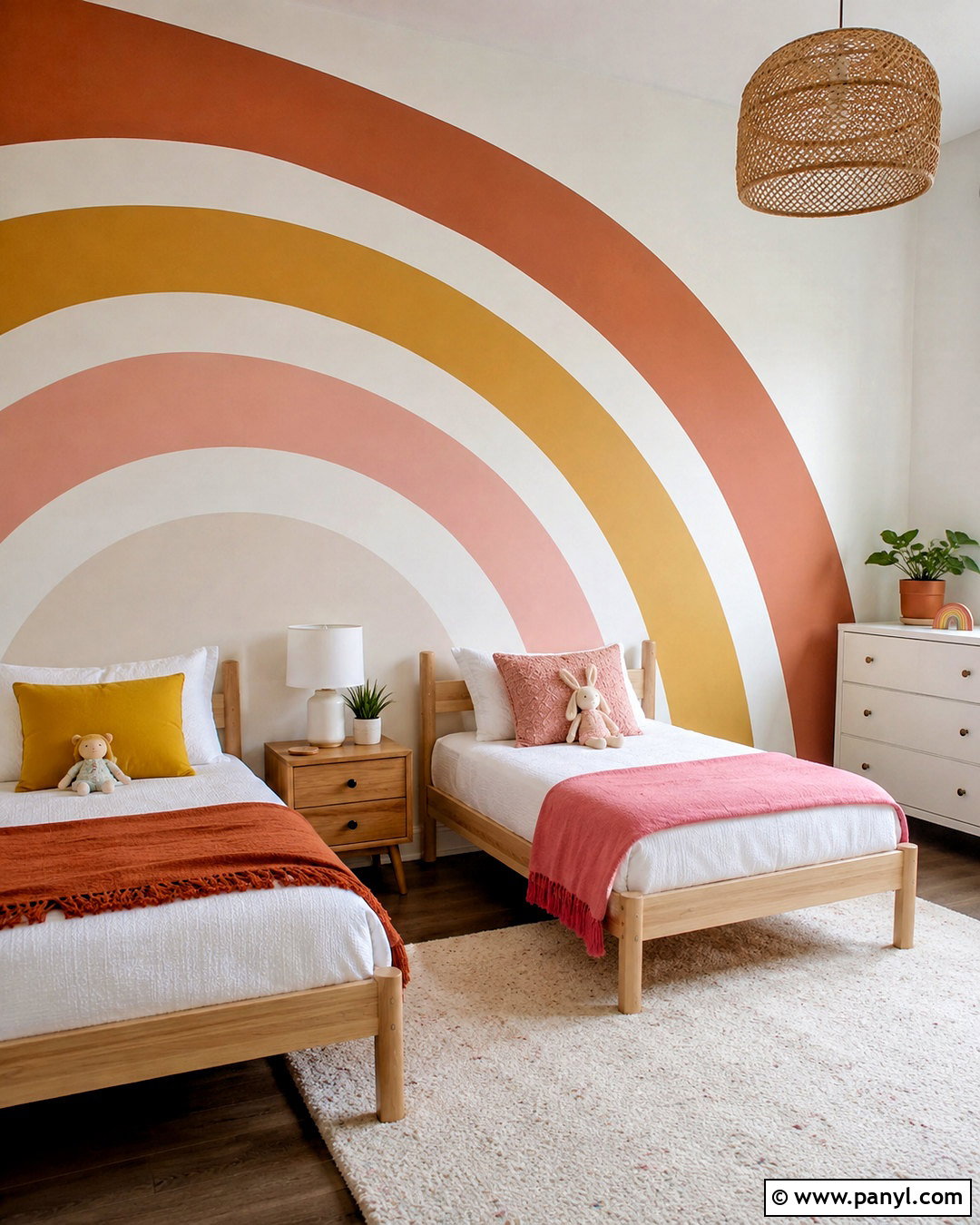 Rainbow Pattern Wall Painting - 20 pattern wall painting ideas