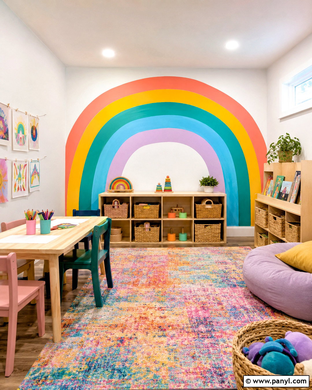 Rainbow Playroom Wall - 20 colourful walls