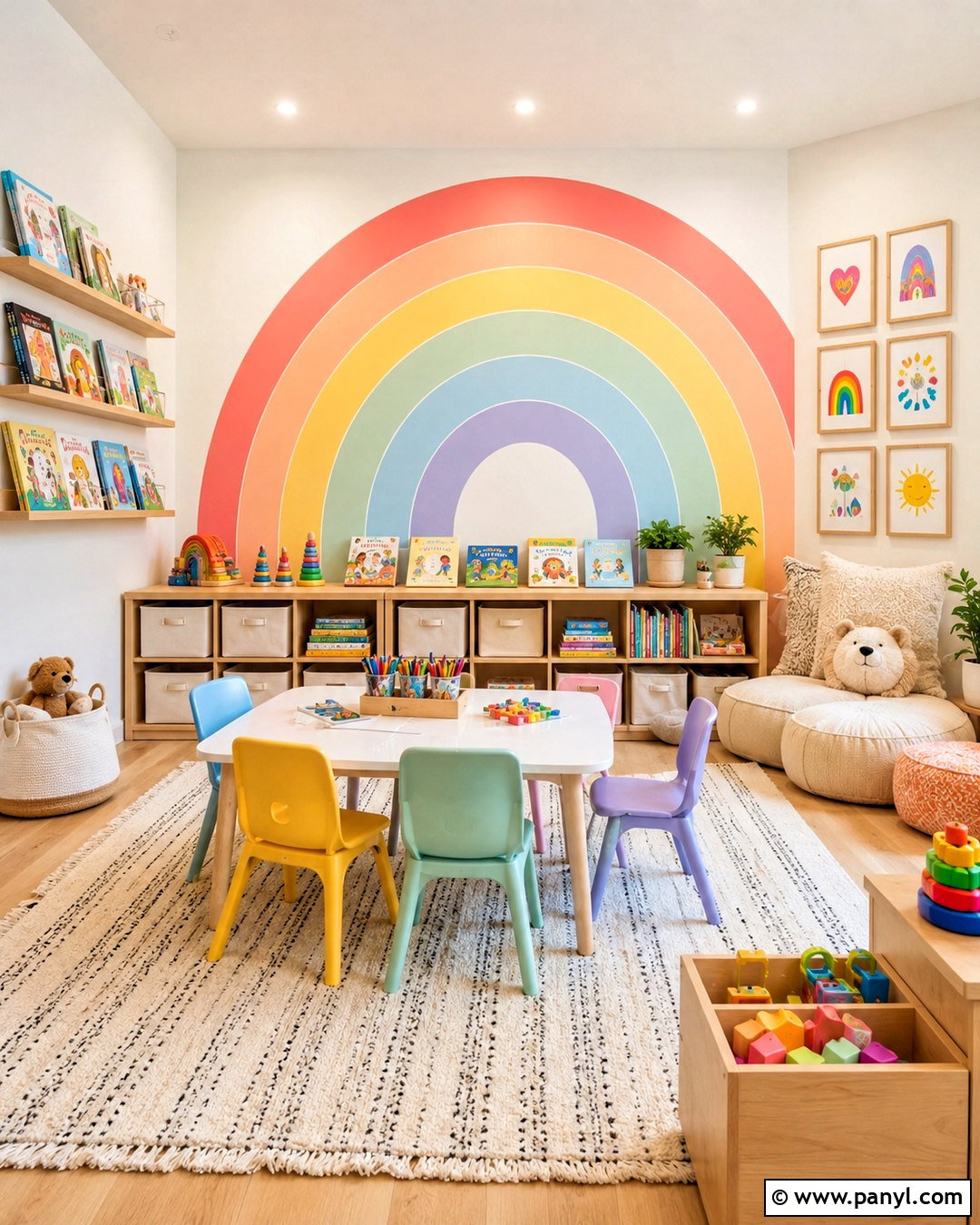 Rainbow Playroom - 20 colorful playroom ideas