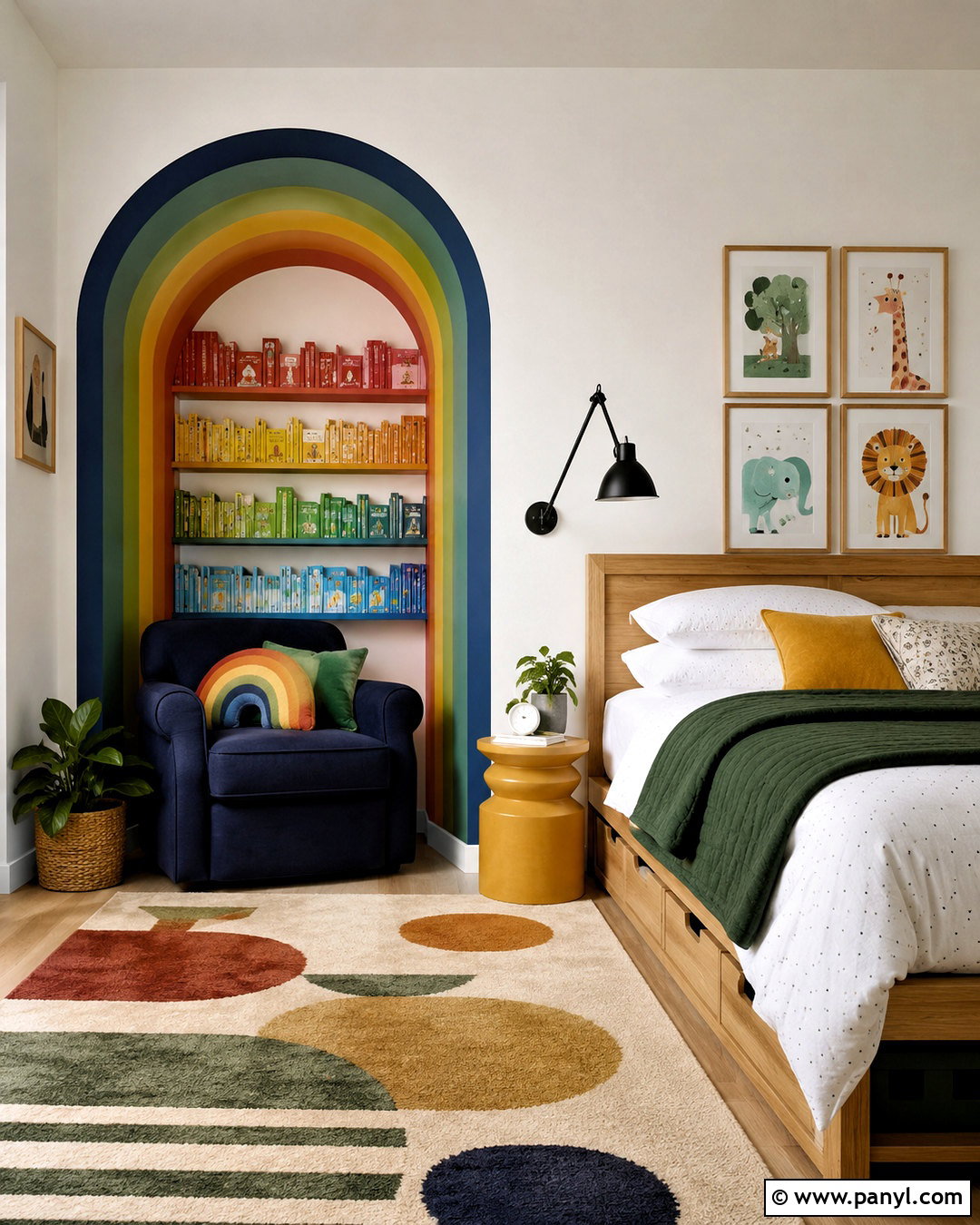 Rainbow Reading Nook Boys Room - 20 rainbow boys room ideas